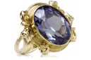 Anneau Artisanat vintage Alexandrite Or jaune 14 carats vrc100y